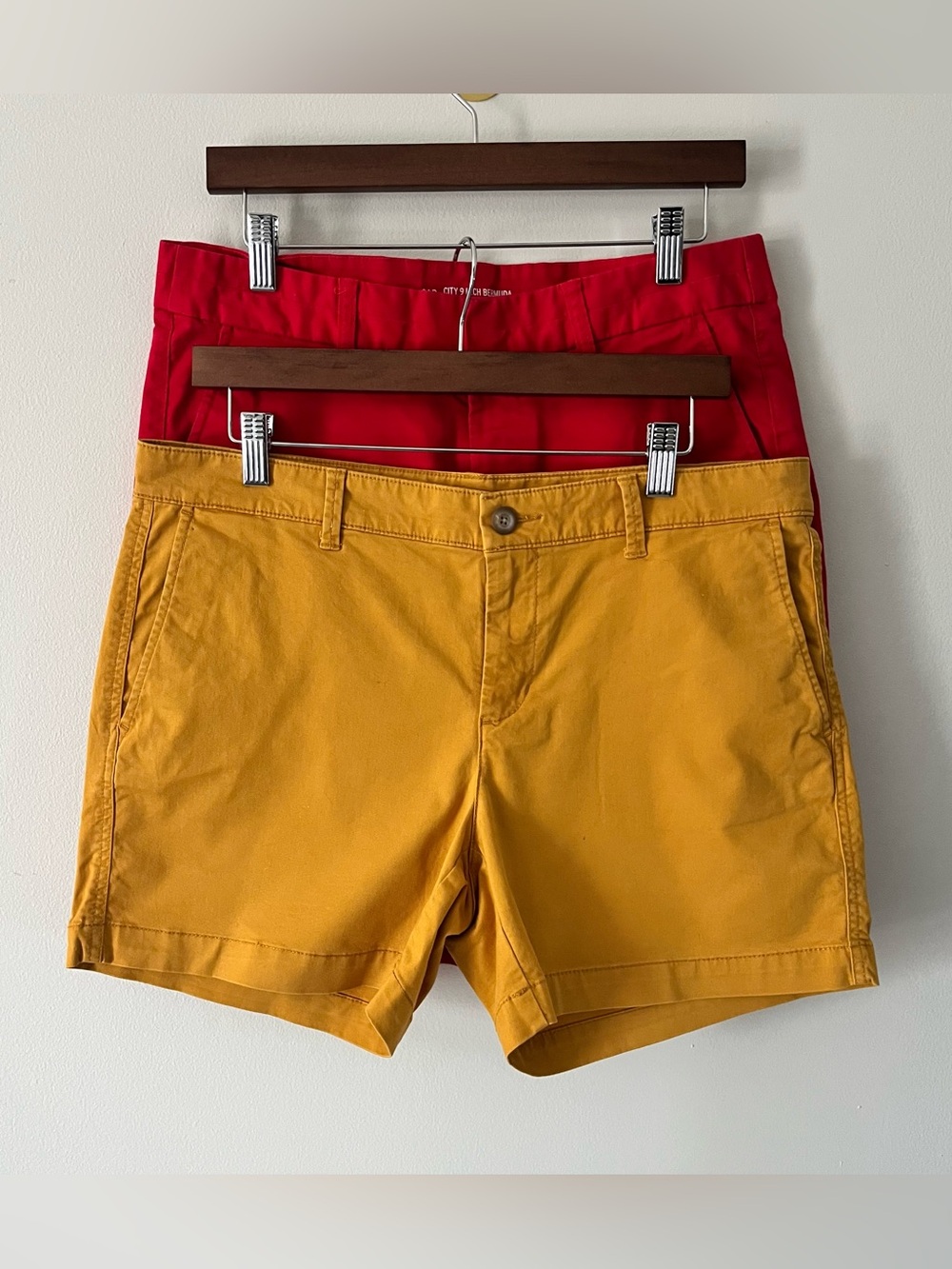 Bundle Size 6  GAP Factory Women's Shorts in Mustard Yellow and Bright Red